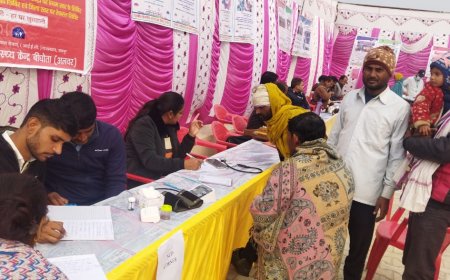 बीधोता में मुख्यमंत्री आयुष्मान आरोग्य शिविर का हुआ आयोजन