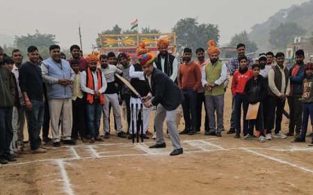 विधायक देवी सिंह शेखावत ने आजादपुर क्रिकेट कप का किया उद्घाटन