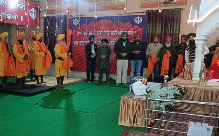 गुरु गोविन्द सिंह जी के पुत्रों की याद में मनाए जा रहे वीर शहीदी सप्ताह में अलावडा से निकली शहीदी चेतना यात्रा