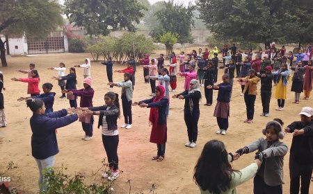 श्री मनसा कन्या पीजी महाविद्यालय में राष्ट्रीय सेवा योजना शिविर चौथे दिन हुआ व्यायाम व जागरूक रैली का आयोजन