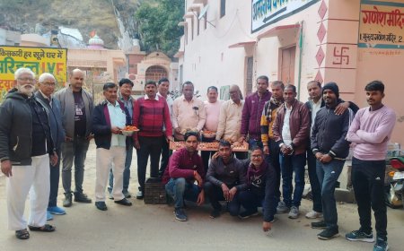 लोहार्गल के गणेश मंदिर में हुआ पौष बड़ा प्रसादी का आयोजन