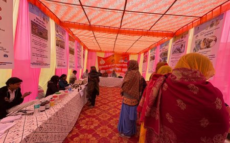 ग्राम पंचायत चतरपुरा के प्राथमिक स्वास्थ्य केन्द्र पर आयुष्मान भारत आरोग्य शिविर का हुआ आयोजन