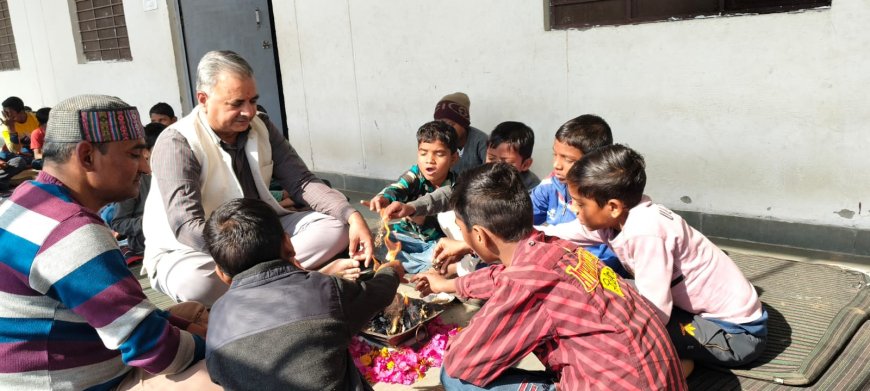 महाराणा छात्रावास आदर्श विद्या मंदिर रंजीत नगर में यशस्वी मुख्यमंत्री एवं भरतपुर के लाल भजन लाल शर्मा का धूमधाम से मनाया जन्मदिवस