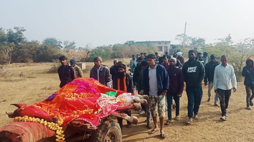 गाजे बाजे के साथ निकली घोड़ी की अंतिम यात्रा, लोगों ने नम आंखों से दी विदाई