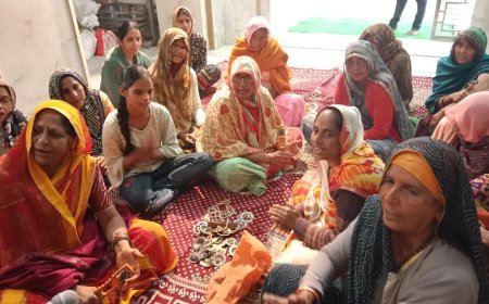 श्री राजाधिराज केशवराय जी के मंदिर में हुआ पौषबडा प्रसादी का आयोजन,  मंदिर परिसर में महिलाओं ने किए भजन कीर्तन