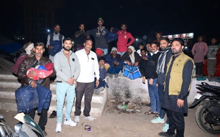 कांग्रेस अल्पसंख्यक विभाग के तत्वाधान में 15 परिवारों से अधिक जरूरतमंदों को किए  कंबल वितरित