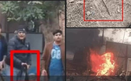 जमीन विवाद में दो पक्ष भिड़े :एक पक्ष ने की फायरिंग,दूसरे पक्ष ने मोटर गैराज में आग लगा दीं