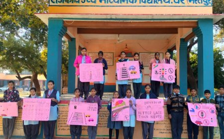 सड़क सुरक्षा सप्ताह :जागरूक करने के लिए विधार्थियों के मध्य चित्रकला एवं निबंध प्रतियोगिता का हुआ  आयोजन