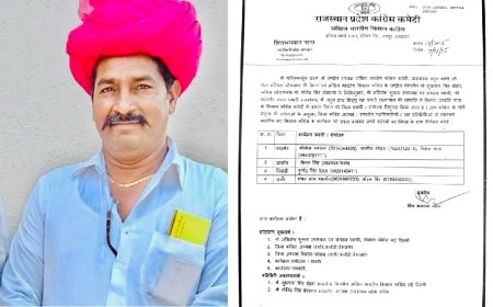 शंकरलाल की ज़िला किसान कांग्रेस के संयोजक पद पर नियुक्ति 