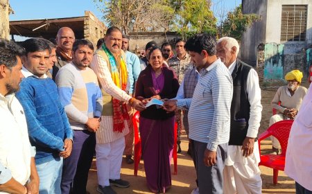 किरतपुरा बोरवेल प्रकरण:विधायक हंसराज पटेल तथा जिला कलेक्टर कल्पना अग्रवाल ने परिजनों को मुख्यमंत्री सहायता कोष से स्वीकृत 5 लाख रुपए का चैक सोपा