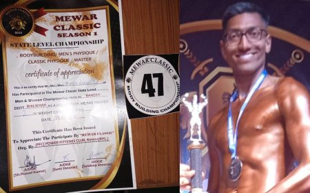उपनगर पुर के दिपेश ने बॉडीबिल्डिंग मे जीता सिल्वर पदक