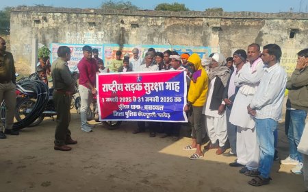 राष्ट्रीय सड़क सुरक्षा माह अभियान के तहत आमजन को किया गया जागरुक