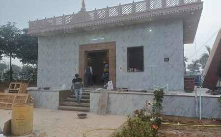 नवनिर्मित मंदिर "हरिमंदिर" पर मूर्तीयों की प्राण प्रतिष्ठा की तैयारियां प्रारम्भ