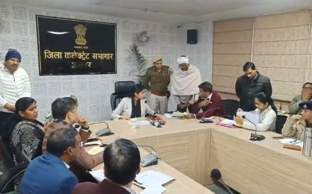 अलवर में जिला स्तरीय जनसुनवाई में DM ने सुनी जनसमस्याएं