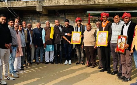 विप्र समाज मुंडावर नवनिर्वाचित भाजपा मंडल अध्यक्षों का किया सम्मान