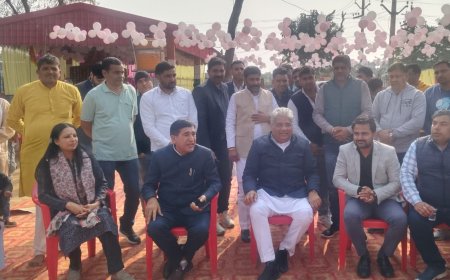 शिवभोले के भंडारे में प्रसादी लेने आए केंद्रीय पर्यावरण मंत्री भूपेंद्र यादव