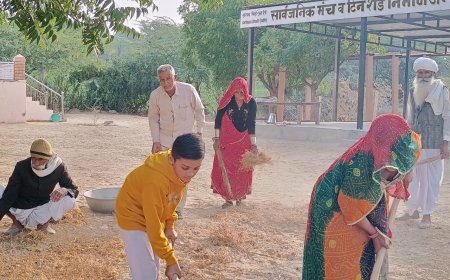 प्रधानमंत्री के आह्वान मंदिरों व पूजा स्थलों पर स्वच्छता अभियान के तहत जम्भेश्वर मंदिर परिसर में चलाया स्वच्छता अभियान