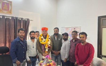 भाजपा युवा मोर्चा सादडी ने किया थानाधिकारी सोढा का स्वागत