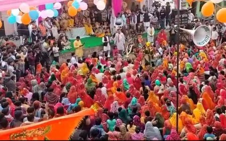 अयोध्या में राम मंदिर के 1 वर्ष पूर्ण होने पर रामगढ़ में निकाली शोभायात्रा: जय श्री राम के जयकारों से गूंजा रामगढ़ कस्बा