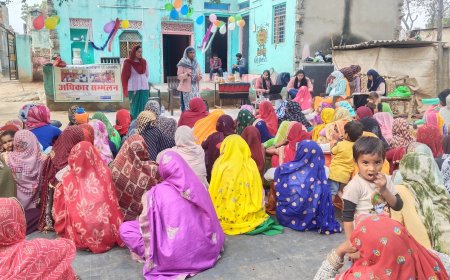 राधा महिला ग्राम संगठन द्वारा नांगल टप्पा मे आमसभा की गई आयोजित