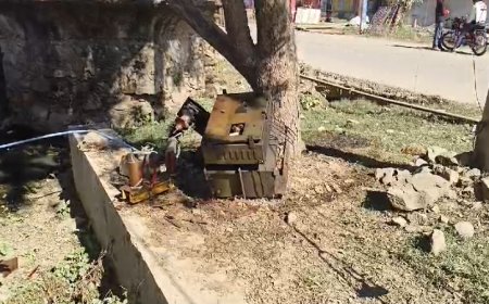 बेखौफ चोर :  बोरिंग के समीप लगे विधुत ट्रांसफार्मर से चुरा ले गए सामान