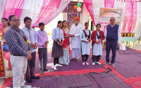 विद्यालय में मनाया गया वार्षिक उत्सव एवं भामाशाह सम्मान समारोह