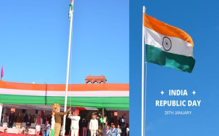 गणतंत्र दिवस: जिला कलक्टर ने स्वर्ण जयंती स्टेडियम में फहराया राष्ट्रीय ध्वज:हर्षोल्लास के साथ मनाया गया जिला स्तरीय समारोह