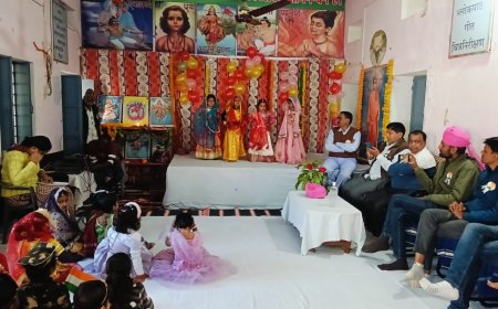 शिशु वाटिका आदर्श विद्या मंदिर में हर्षोल्लास से मनाया गणतंत्र दिवस:छोटे-छोटे बच्चों ने दी सांस्कृतिक कार्यक्रम की प्रस्तुतियां