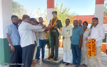 अमर शहीद स्मारक पोसाना पर महात्मा गांधी पुण्यतिथि पर मनाया गया शहीद दिवस