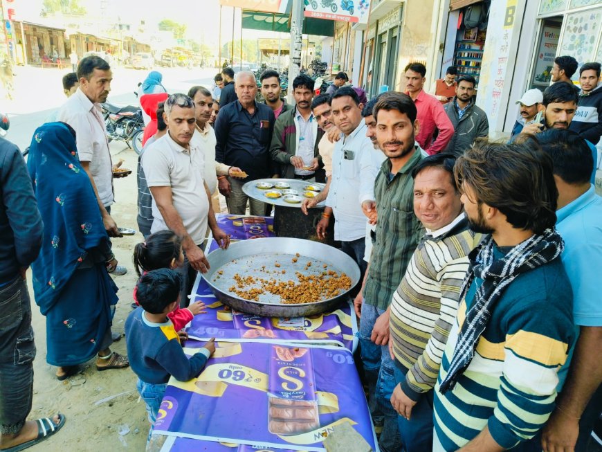 उदयपुरवाटी कस्बे में जगह-जगह हुआ पौषबडा प्रसादी का आयोजन