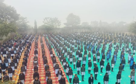 सूर्य सप्तमी के अवसर पर सामूहिक सूर्य नमस्कार कराया