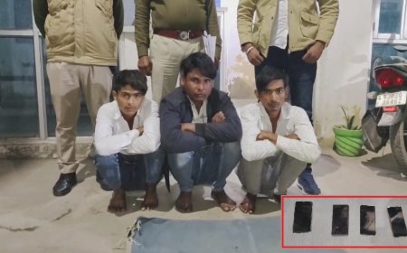 तीन साइबर ठगों को किया गिरफ्तार: साइबर फ्रॉड में प्रयुक्त चार मोबाइल बरामद