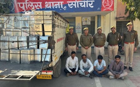 नक़ली घी बनाने की फैक्ट्री पर सांचोर पुलिस की बड़ी कार्रवाई, चार आरोपियों को किया गिरफ्तार
