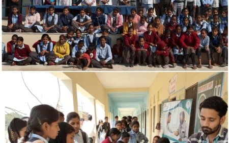 हंस वेलनेस सेंटर गढ़ी के द्वारा राजकीय उच्च माध्यमिक विद्यालय गढ़ी में निःशुल्क स्वास्थ्य शिविर का किया गया आयोजन