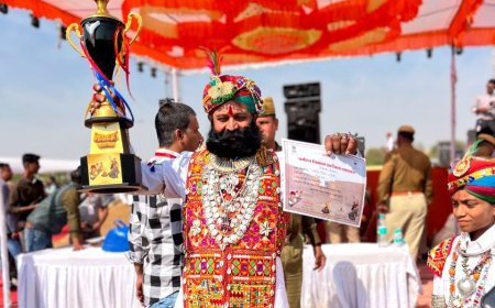 मूंछ हो तो नरसिंह चौहान जैसी,  मारवाड़ फेस्टिवल जोधपुर में श्री में प्रथम अवॉर्ड