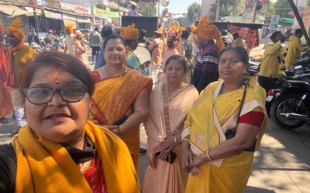 गायत्री शक्तिपीठ की भरतपुर से अलवर पहुंची ज्योति कलश रथयात्रा का किया स्वागत