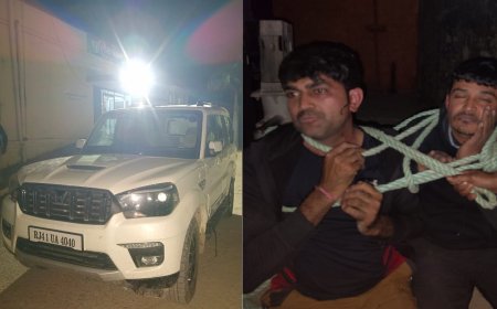 स्कॉर्पियो सवार बदमाशों ने चुराया ट्रैक्टर, ग्रामीणों की मुस्तैदी से दो पकड़े गए