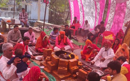 देवती में मूर्तियों की प्राण प्रतिष्ठा पर हुआ हवन-पूजन