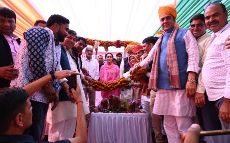 राजनौता में एमडीआर रोड का उपमुख्यमंत्री दिया कुमारी ने किया शिलान्यास