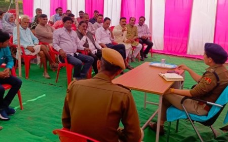 खानपुर थाने का एसपी ने किया निरीक्षण:साइबर सुरक्षा और यातायात नियमों पर दिए विशेष निर्देश, सीएलजी मीटिंग में उठे अहम मुद्दे