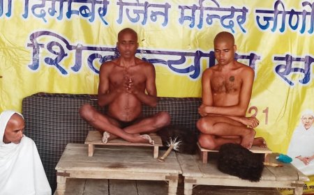 जैन संतों का लक्ष्मणगढ़ में मंगल प्रवेश, किया स्वागत