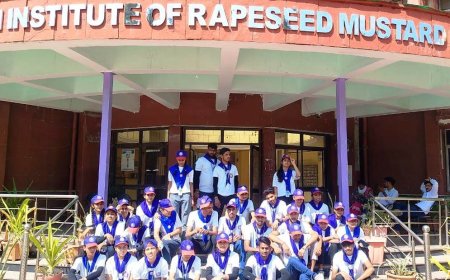 एनएसएस कैम्प के दौरान सरसों अनुसंधान संस्थान का किया शैक्षिक भ्रमण