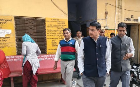 अतिरिक्त जिला कलक्टर ने कार्यालय तहसील एवं नगर पालिका बानसूर का किया औचक निरीक्षण