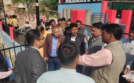 जल संसाधन मंत्री और जिला प्रभारी ने किया शहरी विकास कार्यों का निरीक्षण