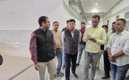 आरबीएम अस्पताल के निर्माण कार्याें का किया निरीक्षण, कार्याें को गुणवत्ता के साथ समय पर करें पूरा - जिला कलक्टर