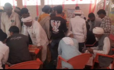 रैणी तहसीलदार ने किसान रजिस्ट्रेशन कैम्पो मे जाकर किया अवलोकन