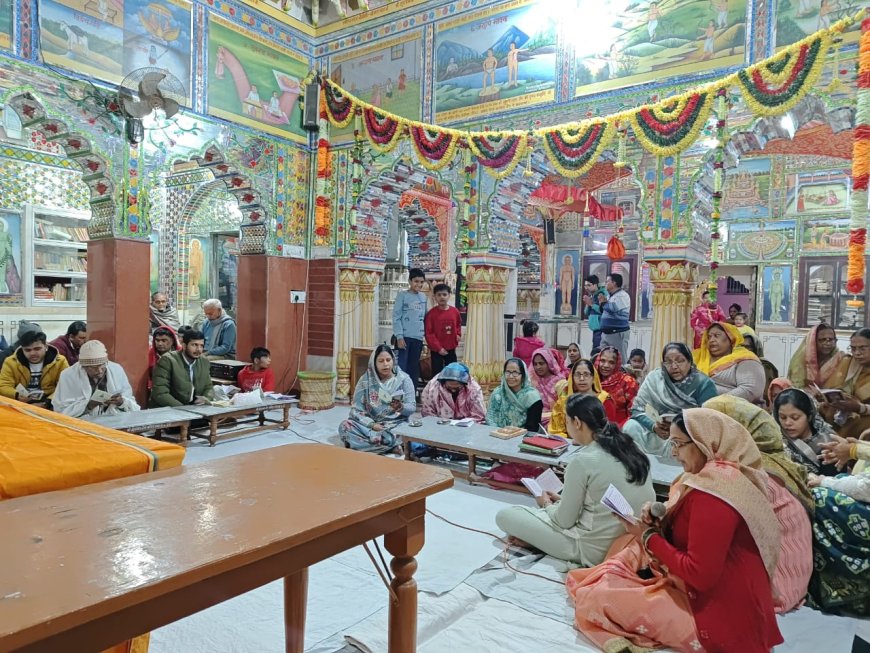 रामगढ़ जैन मंदिर में विद्या दीपोत्सव कार्यक्रम मनाया विद्यासागर जी के जीवन परिचय पर डाला प्रकाश