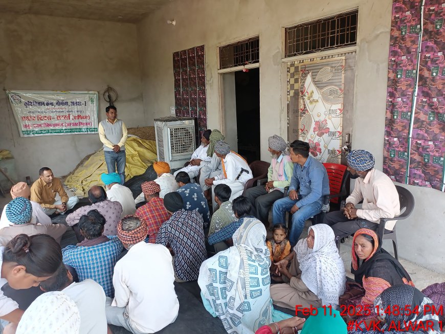 कृषि विज्ञान केंद्र नौगांवा द्वारा अकलीम पुर गांव में सरसों की उन्नत किस्म पर प्रक्षेत्र दिवस का किया गया आयोजन