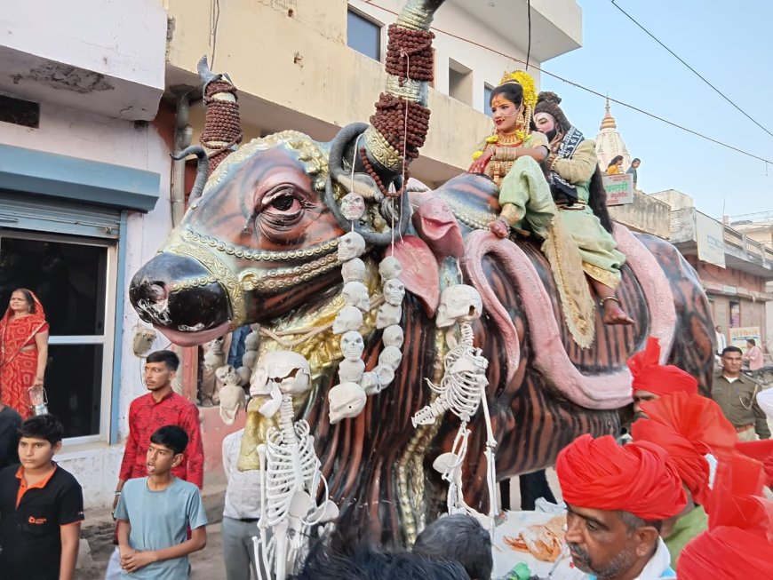 शिवरात्रि महापर्व पर महुआ में निकली शिव बारात