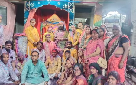 लोहार्गल सिद्ध पीठ वेंकटेश मंदिर परिसर में हुआ फागोत्सव का आयोजन